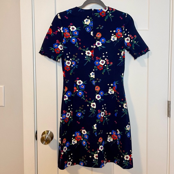 Tory Burch NEW Miranda Short-Sleeve Pansy Bouquet Ponte Shirtdress size XS - Picture 7 of 7